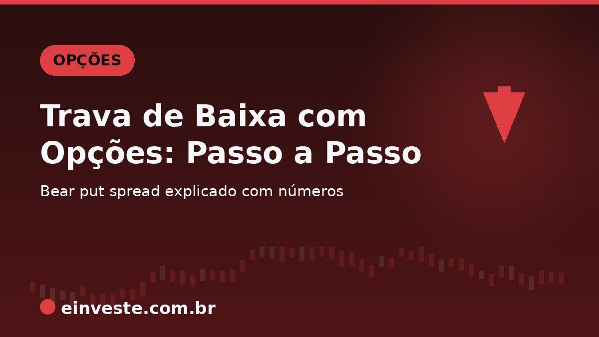 Ilustração de capa: Trava de baixa com opções, passo a passo