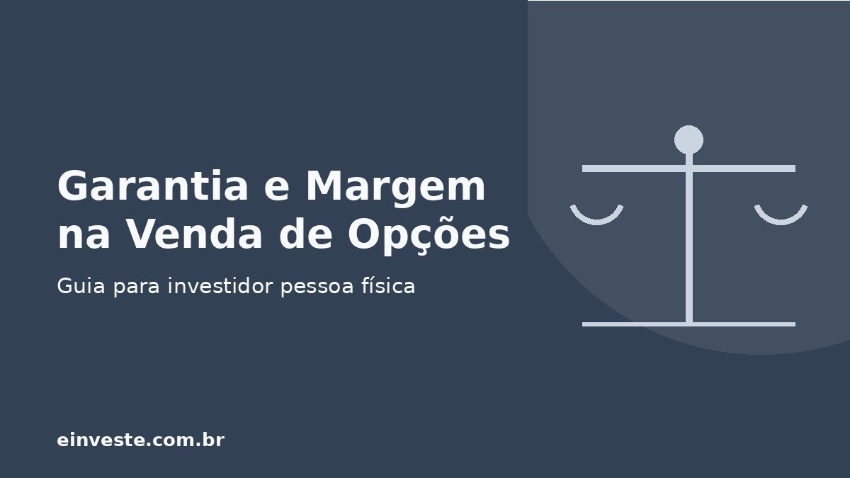 Ilustração de garantia e margem na venda de opções - ícone de balança