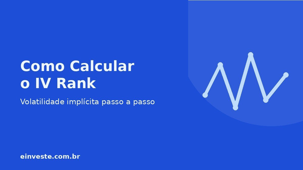 Ilustração de como calcular o IV Rank - gráfico de volatilidade em zigue-zague