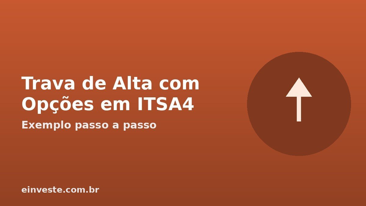 Ilustração trava de alta com opções em ITSA4 - ícone de seta para cima