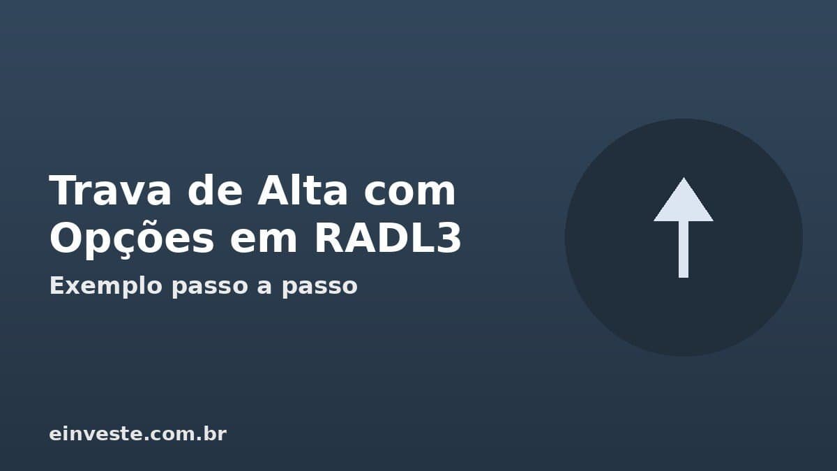 Ilustração trava de alta com opções em RADL3 - ícone de seta para cima