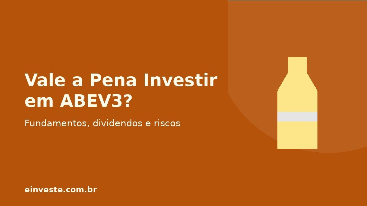 Ilustração vale a pena investir em ABEV3 - ícone de garrafa