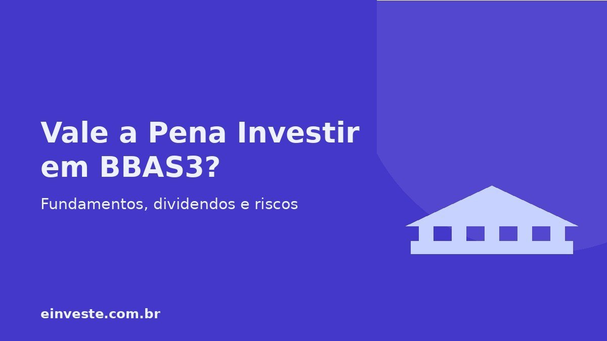 Ilustração vale a pena investir em BBAS3 - ícone de banco