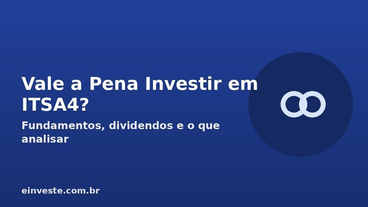 Ilustração vale a pena investir em ITSA4 - ícone de anéis entrelaçados