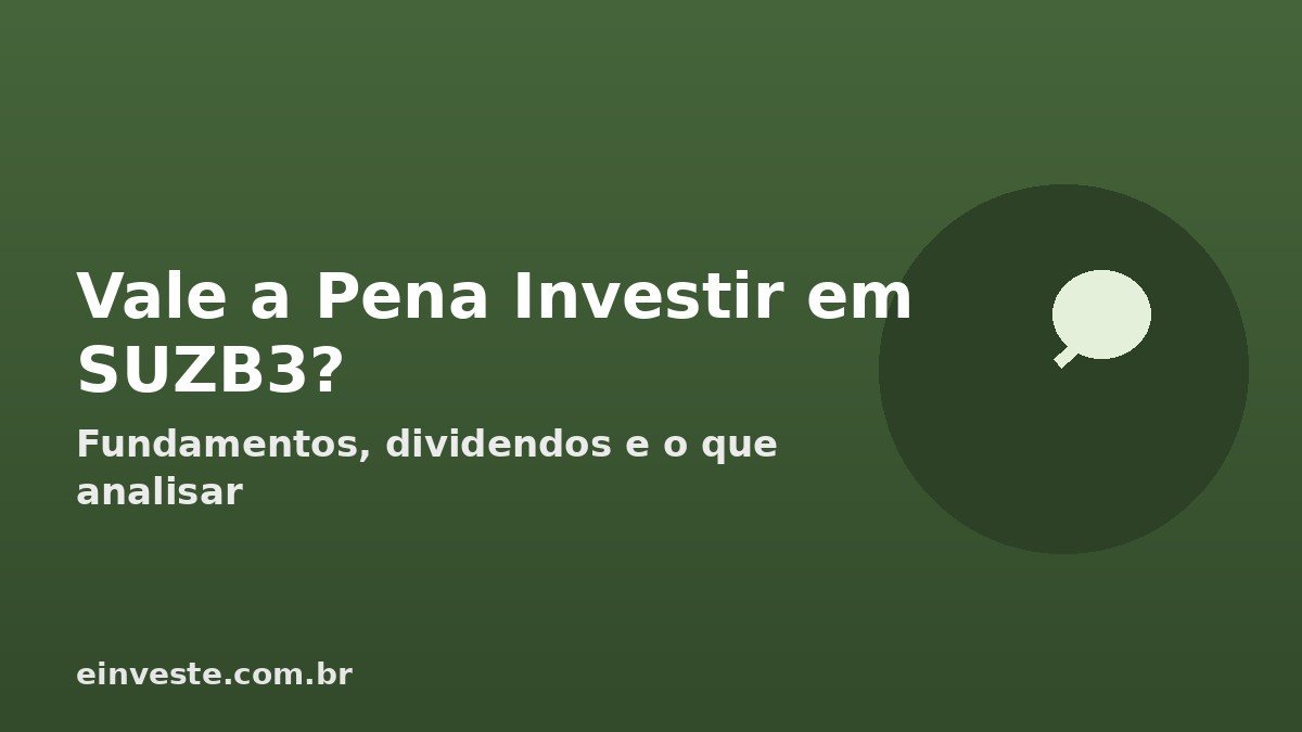 Ilustração vale a pena investir em SUZB3 - ícone de folha
